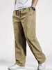 New Cargo Pants Men's Loose Straight Oversize Clothing Solid Grey Versatile Work Wear Black Joggers Cotton Casual Male Trousers 4