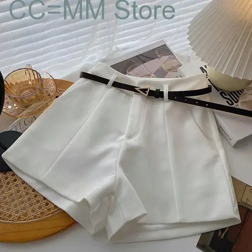 New High Waist Shorts for Women Fashion Casual Loose Solid Wide Leg Pants Shorts Chic Office Ladies Womens Shorts