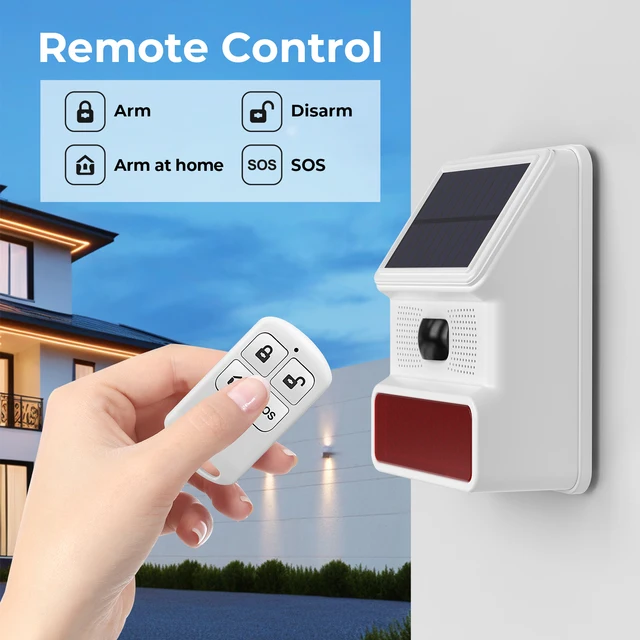 WiFi Solar Infrared Motion Alarm IP65 Waterproof Infrared Sensor App Controlled for Shed Caravan Garage Security Alarm System 2