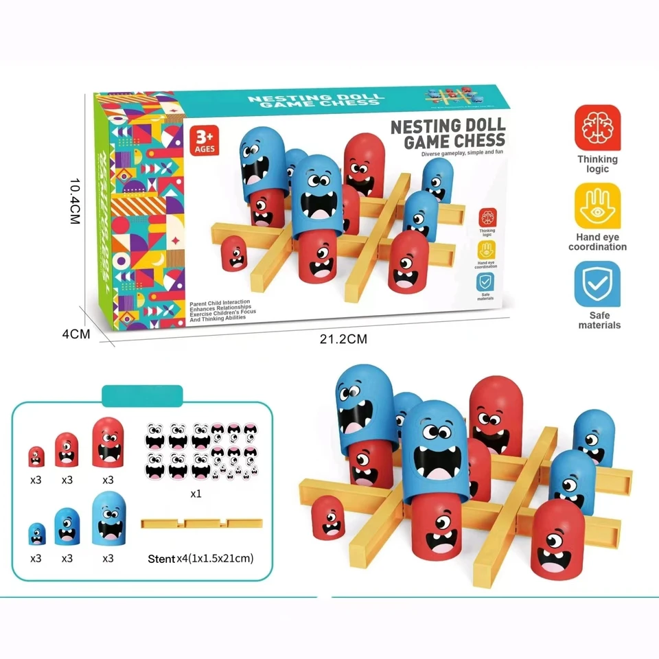 Divertenti giochi da tavolo Tic Tac Toe intellettuale grande mangiare piccoli scacchi interattivi Multiplayer giochi per feste giocattoli per bambini adulti 26 Divertenti giochi da tavolo Tic Tac Toe intellettuale grande mangiare piccoli scacchi interattivi Multiplayer giochi per feste giocattoli per bambini adulti 26