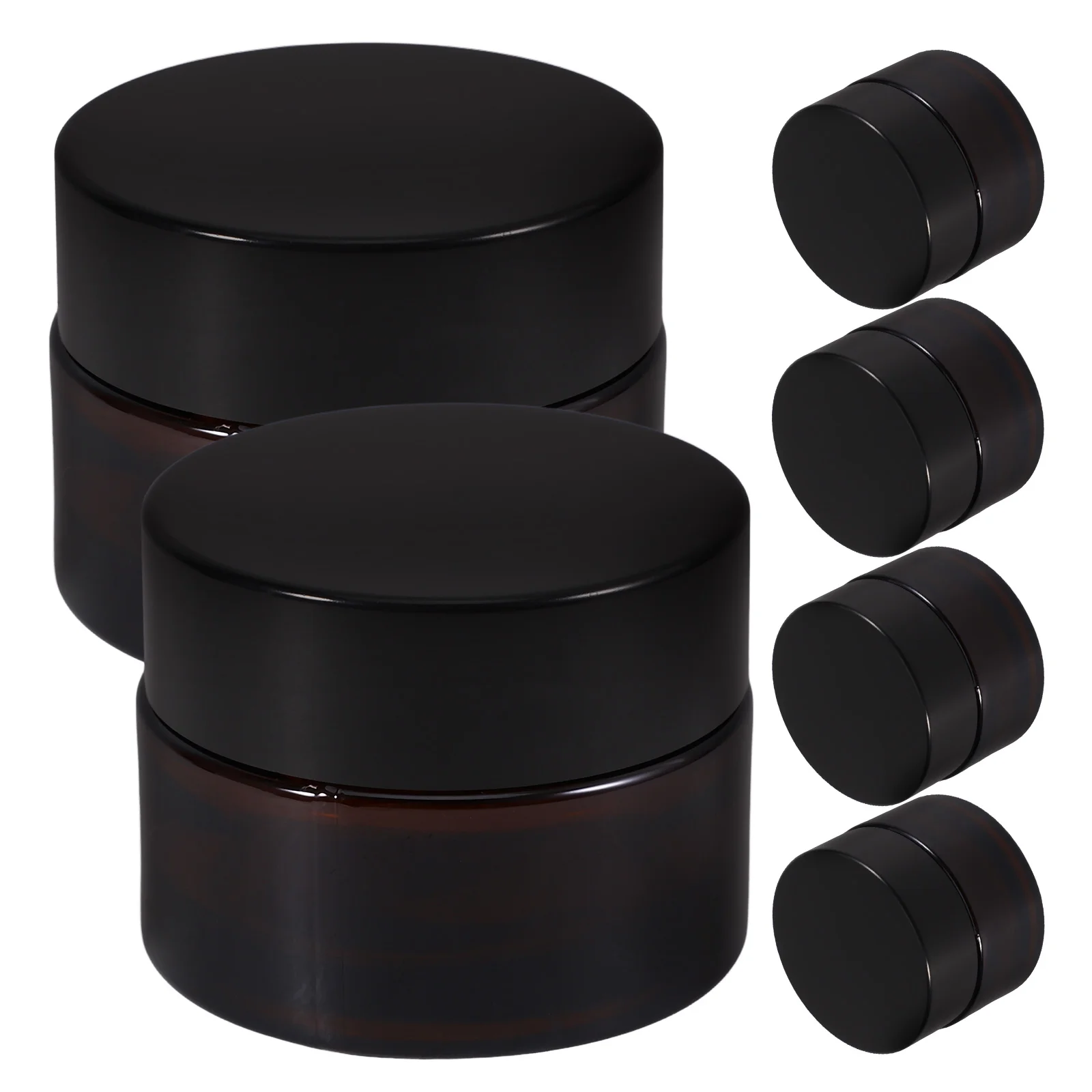 6 Pcs Powder Container Cream Bottle Jars Travel Size Bottles Empty Lotion Moisturizer Dispenser with Lids