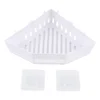 Plastic Triangle Bathroom Shelf Organizer Shampoo Gel Storage Basket Bathroom Corner Shower Rack Holder White Gray Pink 2