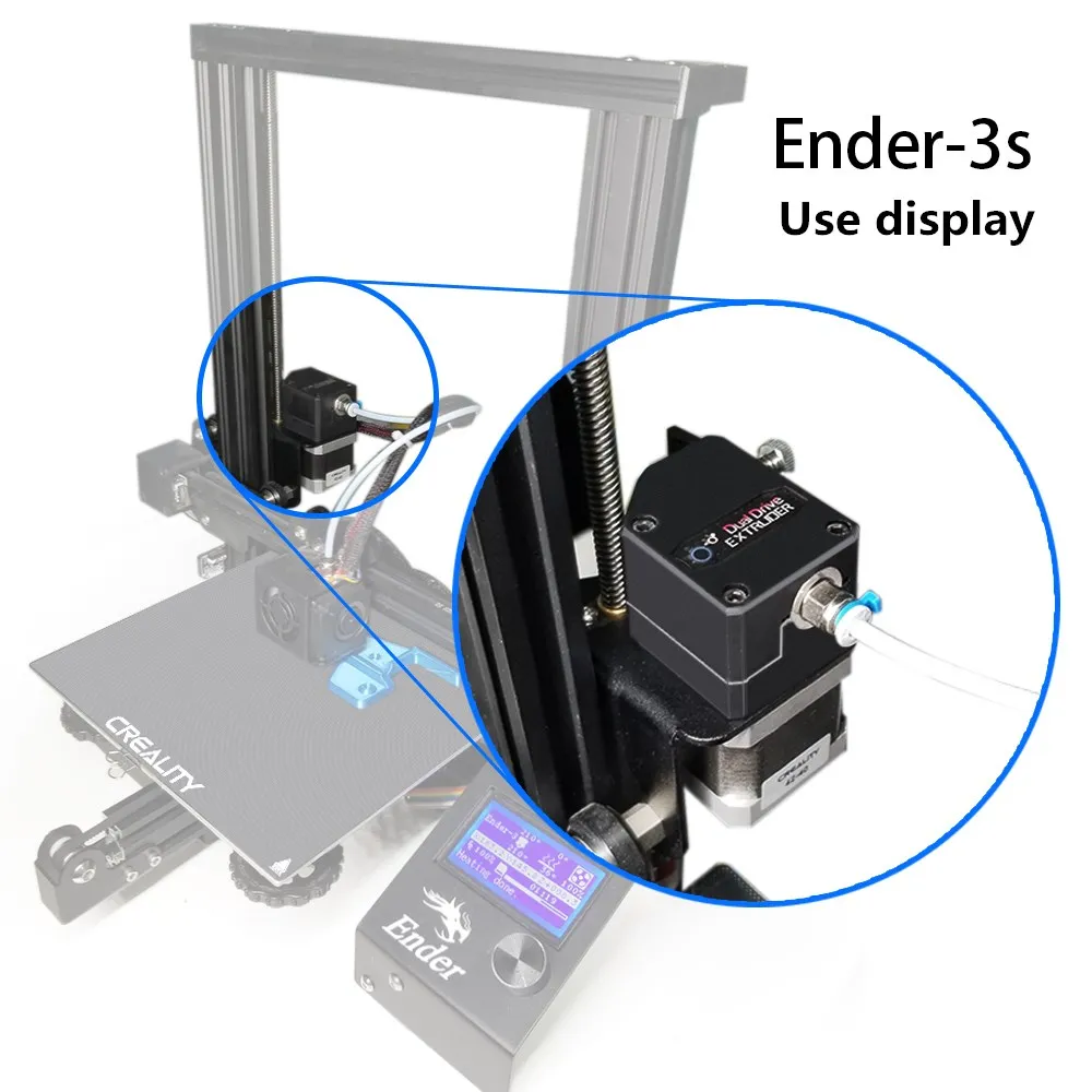 Stampante 3D MK8 estrusore Clone Dual Drive estrusore aggiornamento Bowden estrusore 1.75mm filamento stampante 3d per CR10 Ender 3 Pro Bluer  7