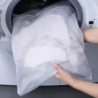 White Durable Large Washing Laundry Bag Mesh Organizer Net Dirty Bra Socks Underwear Shoe Storag Wash Machine Cover Clothes 1