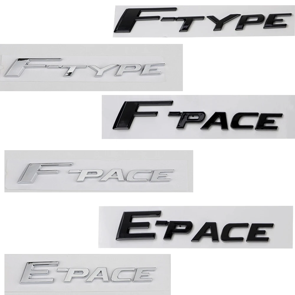 1 Pezzo Per Jaguar F Sticker E-Type F-Type Pace Logo Abs Car Trunk Letter Sticker Badge Accessori