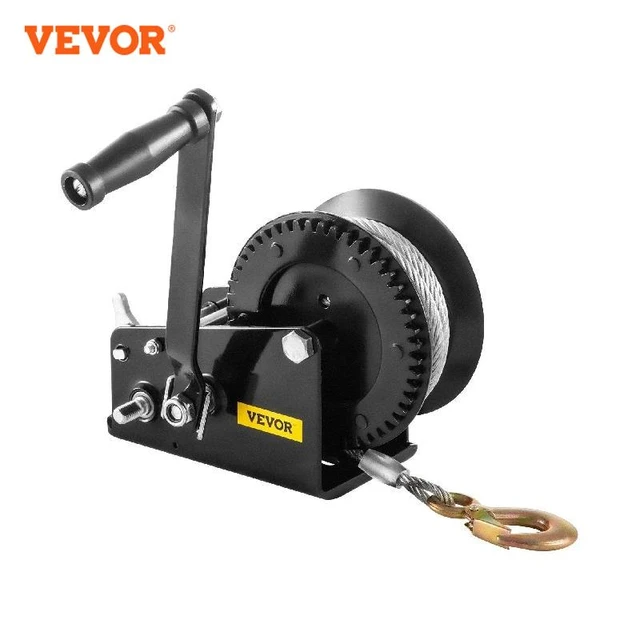 VEVOR Hand Winch, 3500 lbs Pulling Capacity, Boat Trailer Winch Heavy Duty  Rope Crank with 33