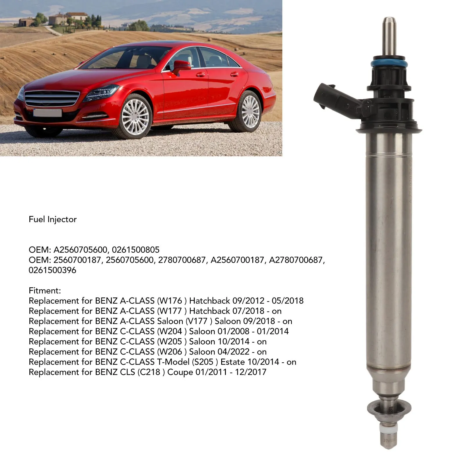 

A2560705600 A2560700187 A2780700687 Fuel Injector For Mercedes-Benz CLS Coupe C218 C257 2004-2020 Injector Nozzle