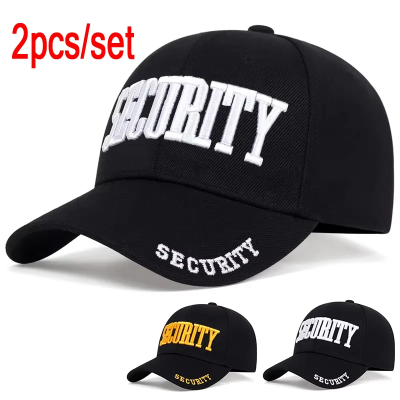 Baseball Cap Unisex SECURITY Embroidery Spring and Autumn Outdoor Adjustable Casual Sunscreen Hat