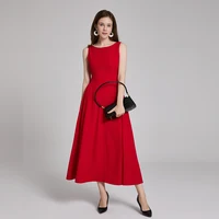 Suninheart 2025 Elegant and Beautiful Women's Dresses Red Sleeveless New Year Party Dresses Sexy Casual Birthday Dress - Image 2