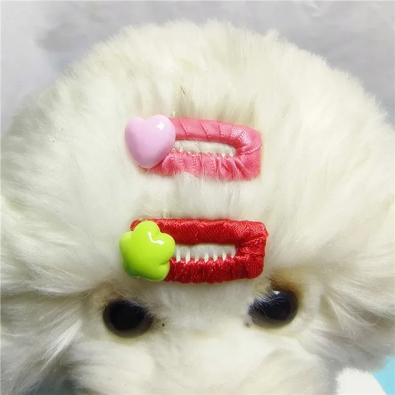 

Lovely Geometry Pet Hair Accessories BB Hairpins for Small Dogs Maltese Long Hair Kitten Handmade DIY Pet Products