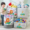 Folding Storage Basket Linen Storage Fabric Wardrobe Office Bedroom Closet Toys Laundry Basket With Handle Storage Organizer new 1
