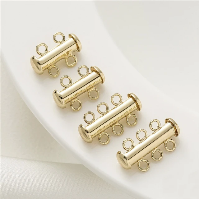 1pcs Diy Layered Multi Strands Magnetic Tube Lock Connectors Slide Clasp  Lock Necklace Spacer Clasp Jewelry Clasps - Jewelry Findings & Components -  AliExpress