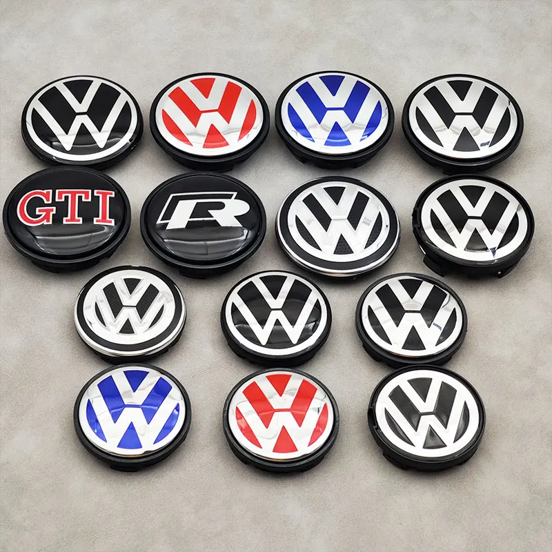 4pcs Car Wheel Center Rims Caps 56mm 63mm 65mm for Volkswagen VW Golf 4 5 6 7 R GTI Passat B5 B6 B7 CC Touran Tiguan