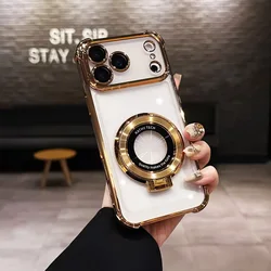 Custodia per telefono a forma di coniglio adorabile con supporto e staffa in metallo