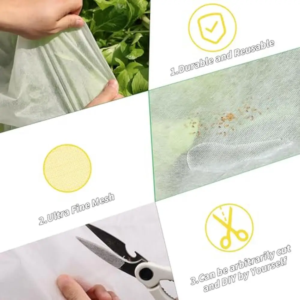 Winter Frost Protection Plant Covers 10x100 FT 1oz/yd&sup2; Floating Row Cover Blanket Cold Weather Garden Vegetables Fruit Trees