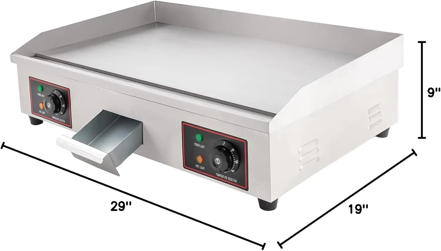 29'' Electric Countertop Griddle 3000W Commercial Electric Griddle Countertop Flat Top Grill BBQ Teppanyaki Cooking Griddle Panc 3