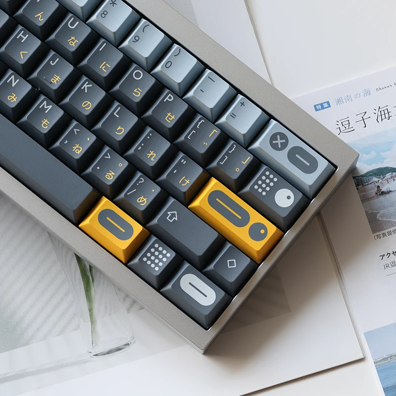 PBTfans Twist R2 Keycap Set PBT Custom Vintage Gray Blue
