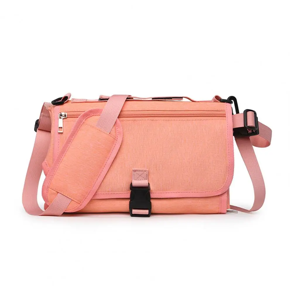 Portable Diaper Changing Mat Baby Diaper Changing Pad with Zipper Wipes Pocket Waterproof Oxford Cloth for Newborn