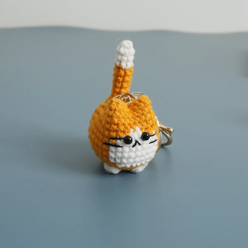 Small Cat Crochet Keychain Handmaking Crochet Cute Kitten Keyrings For Bag Pendant Knitting Animal Doll Keychain For Gift Custom 26 S08ee4fe9b2f54d6c97d126fe7fb0c162E