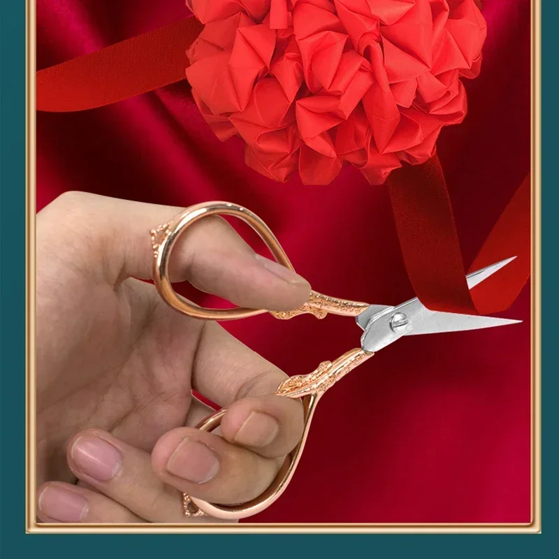 Sewing Scissors Retro Cross Stitch Antique Durable High Steel Tailor Craft Household for Fabric