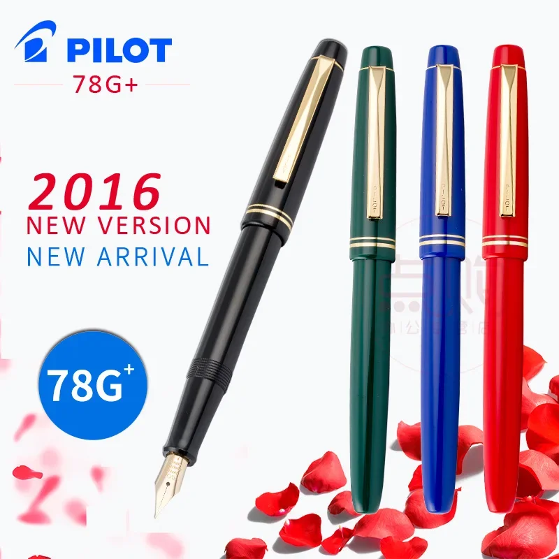 Original PILOT 78g 78g+ 22k golden fill nib classic Demonstrator fountain pen Multi-hole pen students practice ef f m nib ink fountain pen