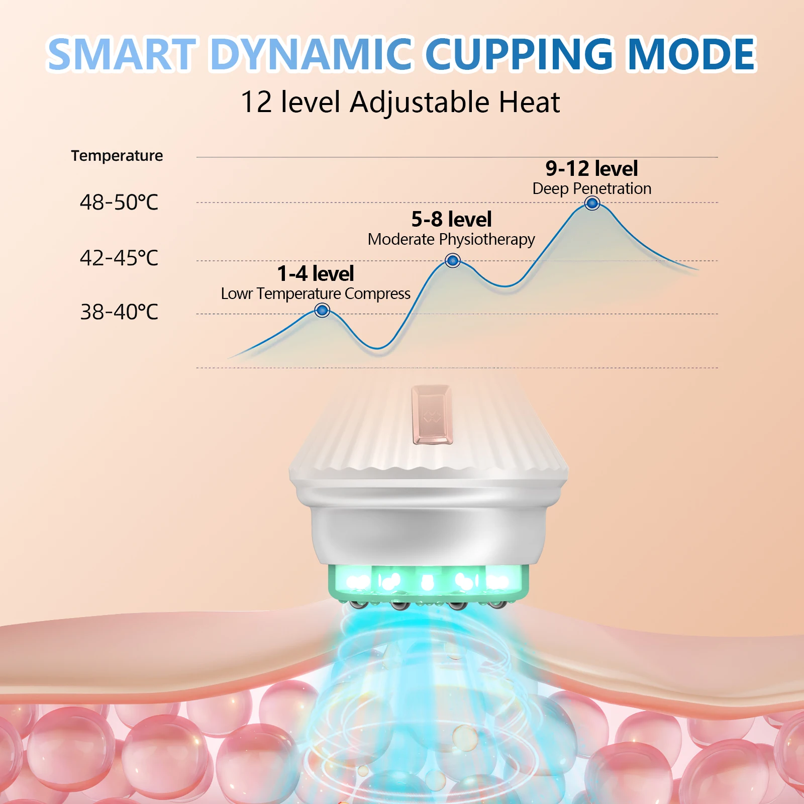 Electric Cupping Massager Vacuum Suction Cup GuaSha Anti Cellulite Beauty Health Scraping 12 Levels Suction Blue Light Therapy 3