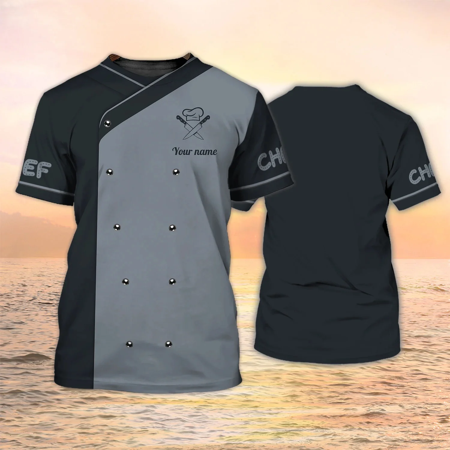 PLstar Cosmos Neueste Sommer Herren T-shirt Personalisierte Name Chef 3D Gedruckt t-shirt Unisex Casual T-shirt Chef Uniformen DW118 – Detail 25