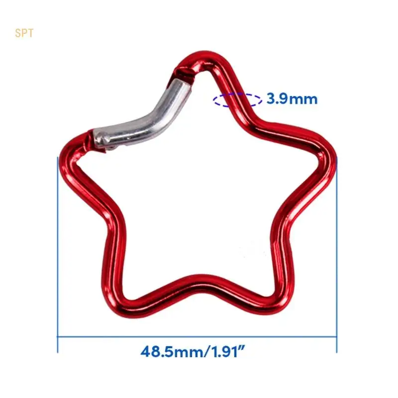 Aluminum Alloy Locking Star Carabiner for Camping Fishing Hiking Traveling 714F