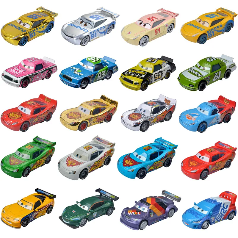 New Hot Disney Pixar Cars 3 Lightning McQueen Jackson Storm Ramirez 1:55 Diecast Metal Alloy Model Car Toy For Children Gifts