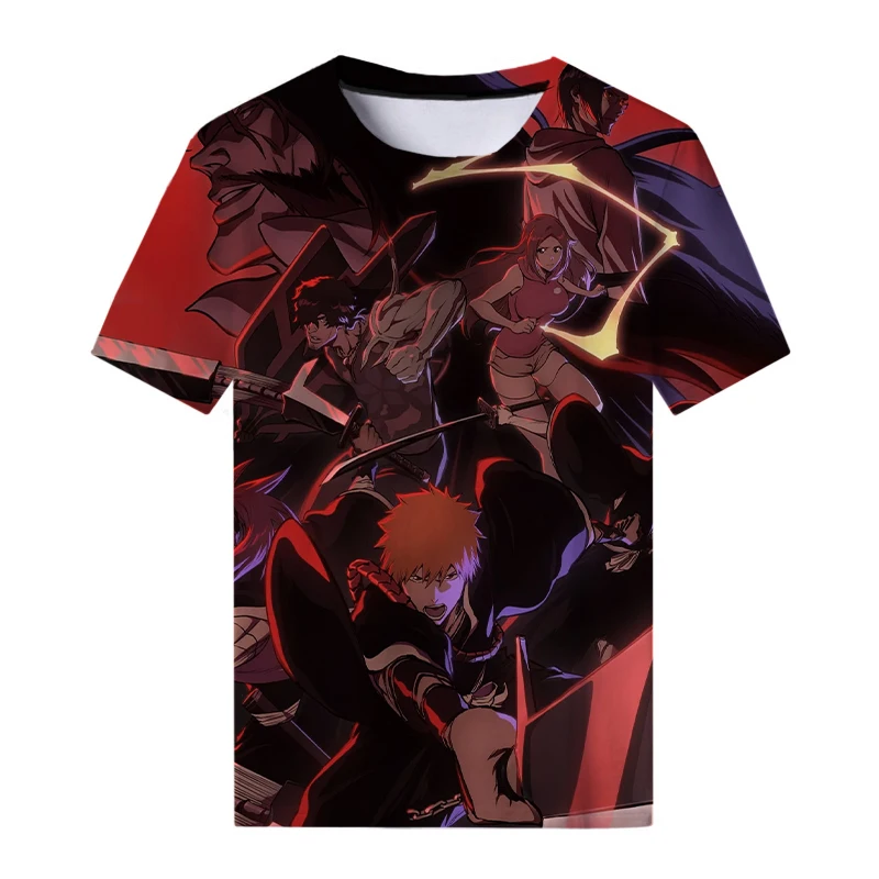 Summer Bleach T Shirts Anime Manga Kurosaki Ichigo 3D Print Streetwear