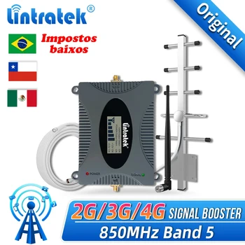 Lintratek 850MHz 대역 5 휴대폰 신호 증폭기, 2G, 3G, 4G, 1800 셀룰러 및 인터넷 부스터, CDMA 브라질 저세율 리피터
