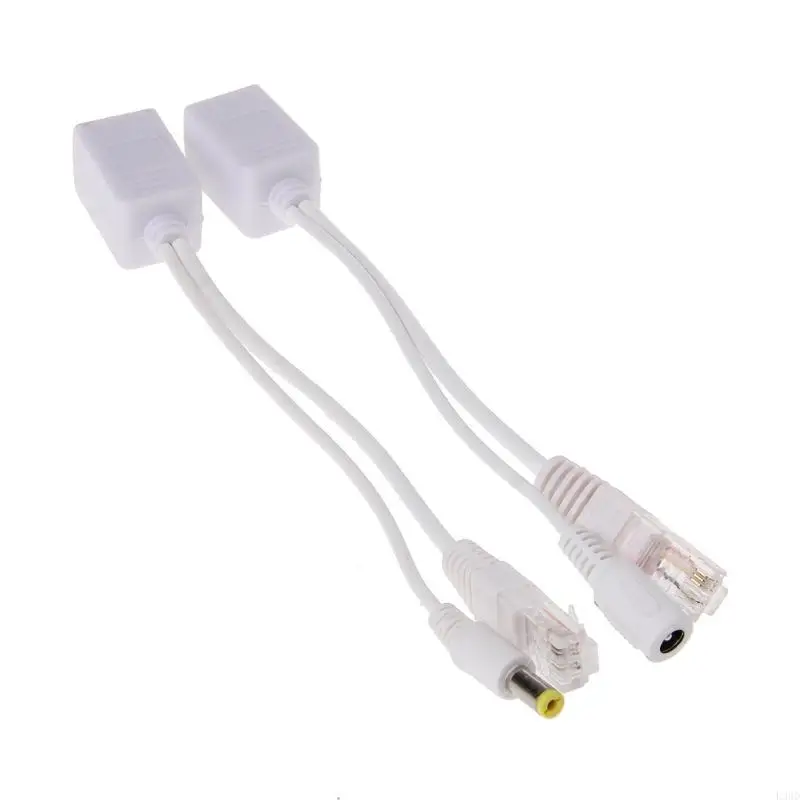 【Quality】 RJ45 Injector POE Splitter Adapter Cable Passive Power Over Ethernet 12-48V.