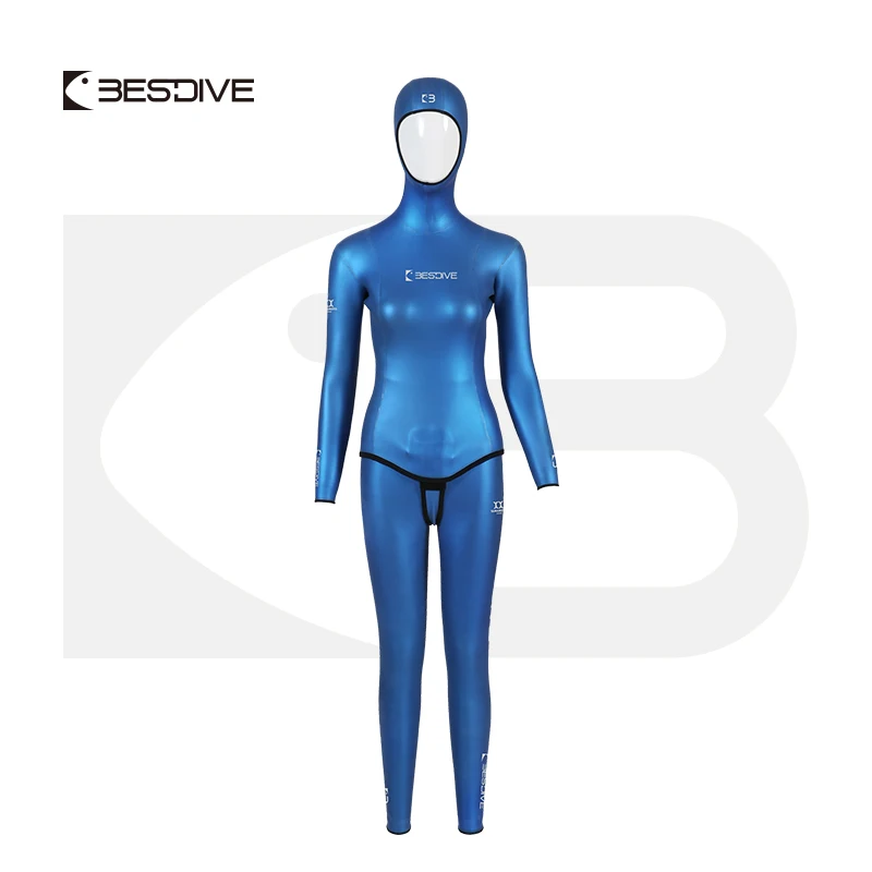 

Bestdive, классический 3-миллиметровый Гидрокостюм из гладкой кожи для дайвинга, Женский неопреновый гидрокостюм Yamamoto для подводной охоты