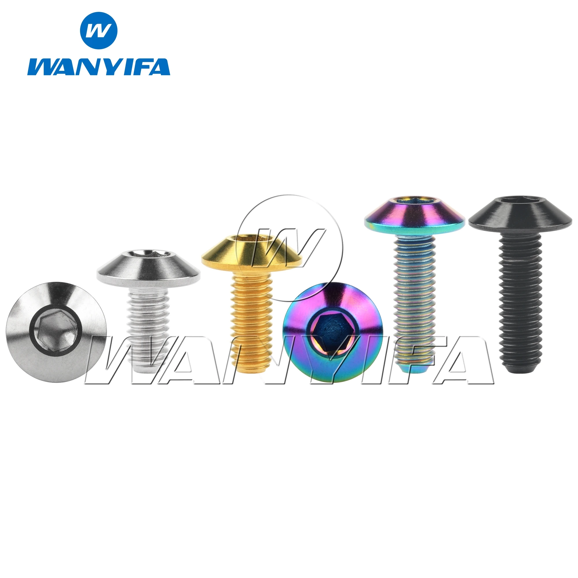 Titanium Bolts Wanyifa M6 x 12 15 20mm M8x25mm Umbrella Head Screw for Bicycle Motorcycle titanium bolts