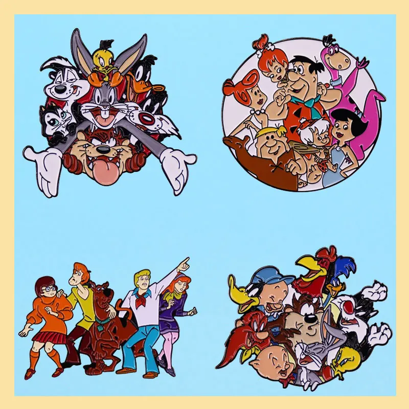 Cartoon Figure Mix-And-Match Compilations Fashion Anime Badge Collection Creatività Anime Smalto Pins Cartoon Metal Spilla