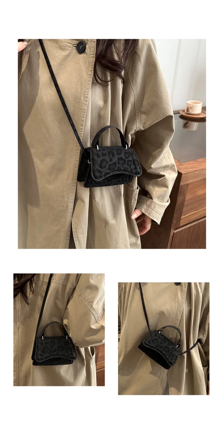 Neue Mode Mini Umhängetasche für Frauen Schulter Tasche Leopard Print Trendy Umhängetasche Einfache Casual Handtasche Kleine Quadratische Taschen – Detail 11