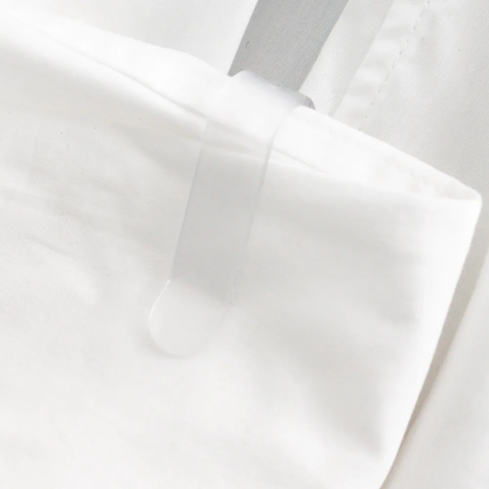 100 teile/los Kunststoff Ordner Clip Hemd Kragen Oder T-shirt Clip Pins Kleid Kleidungsstück Verpackung Klar Snap – Detail 4