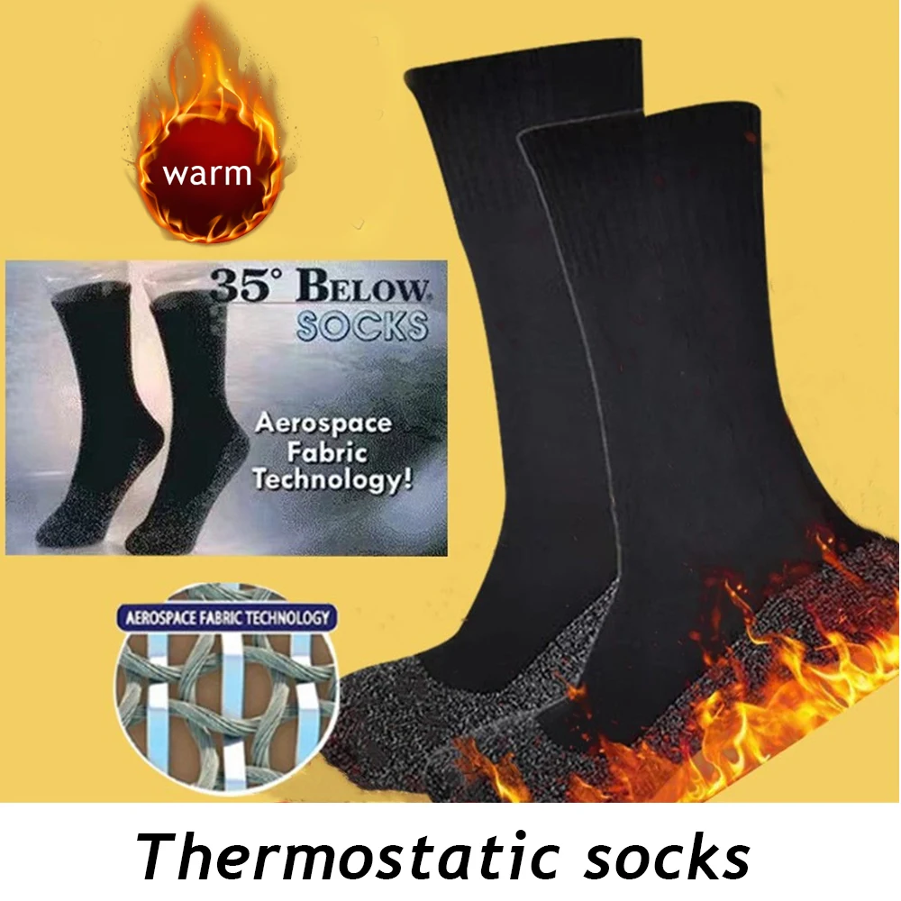 

Winter Thermal Heated Socks Elastic Reduced Pressure Anti-Slip Socks Outdoor Sports Skiing Camping Cycling Socks For Men Women