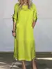 Autumn New Cotton Women's Dress Fashionable Solid Color Loose Casual 3