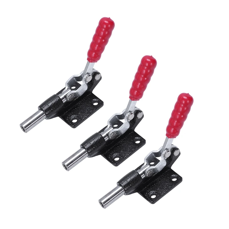 

3Pcs 32Mm Plunger Stroke Metal Push Pull Toggle Clamp 227Kg 500 Lbs