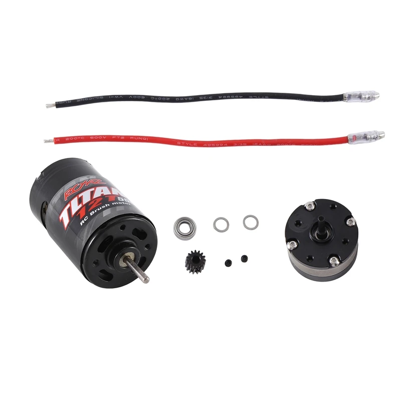 

RCXAZ 550 Brushed Motor And 1:4.2 Ratio Reducer Planetary Gearbox For 1/10 RC Crawler Car Axial SCX10 TRAXXAS TRX4