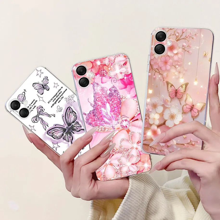 Floral Love Heart Soft Silicone Phone Case - Elegant TPU Cover