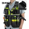 Workwear Allround Work Tool Vest Reflective Safety Vest with Multi-pockets and Zipper Heavy Duty Tool Vest for Electricians 1