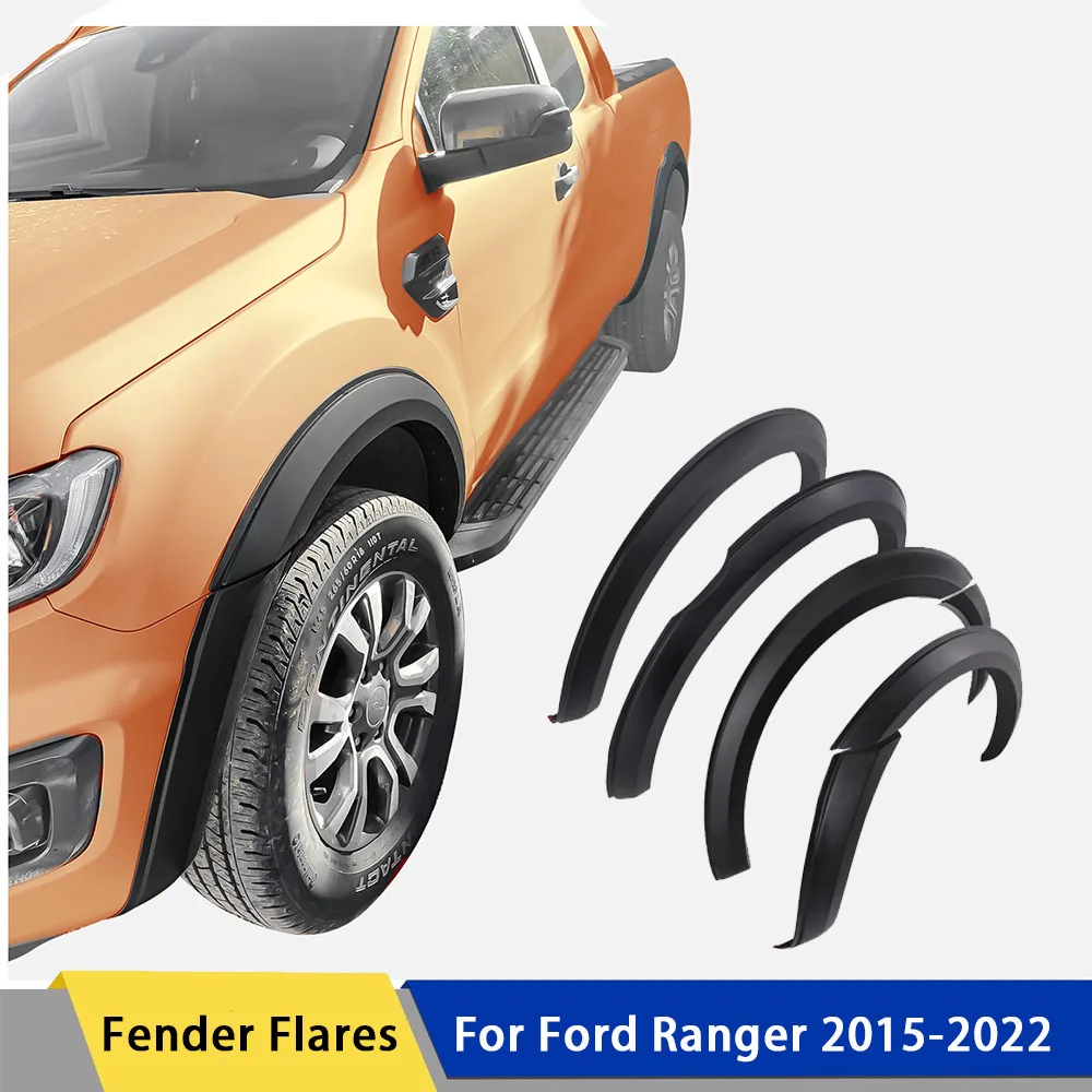 Matte Black Fender Flares Accessories Wheel Arch For Ford Ranger T9 2022  2023 Xl/xls Double Cabin - Mudguards - AliExpress