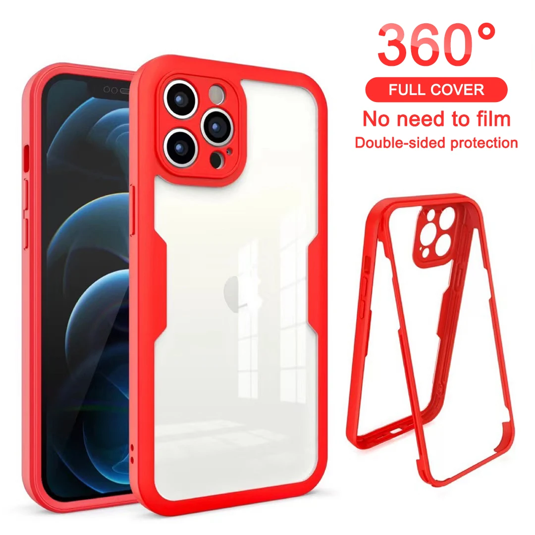 Mobilskal 360 grader transparent heltäckande skydd iphone_voghion.com