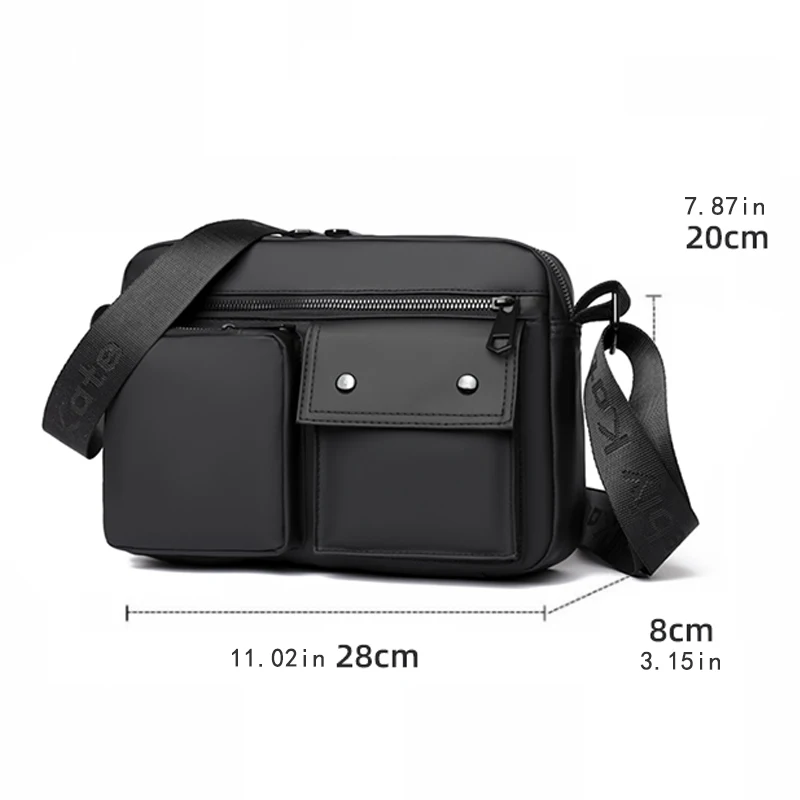 Basic style of men's shoulder bag, suitable for daily commuting - adjustable strap, Mailman bag - business leisure shoulder bag