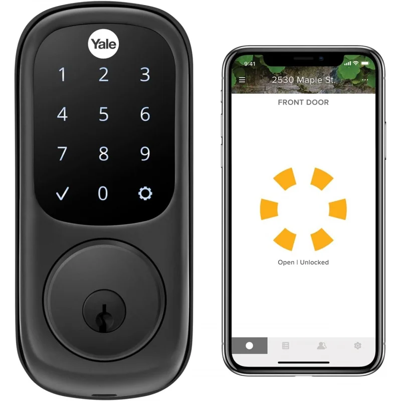 Assure lock-Wi-Fi touchscreen-black suede