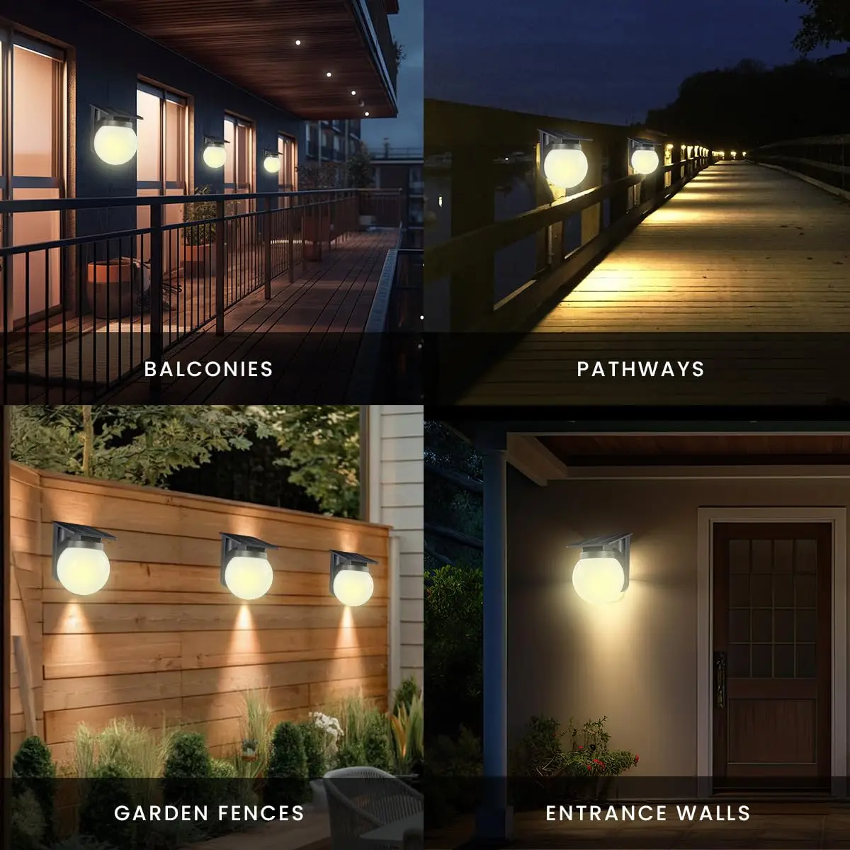 Solar Wall Lamp Waterproof Outdoor Garden Lamp For Pathway Landscape Yard Gate Light Landscape Path Yard Backyard Lawn