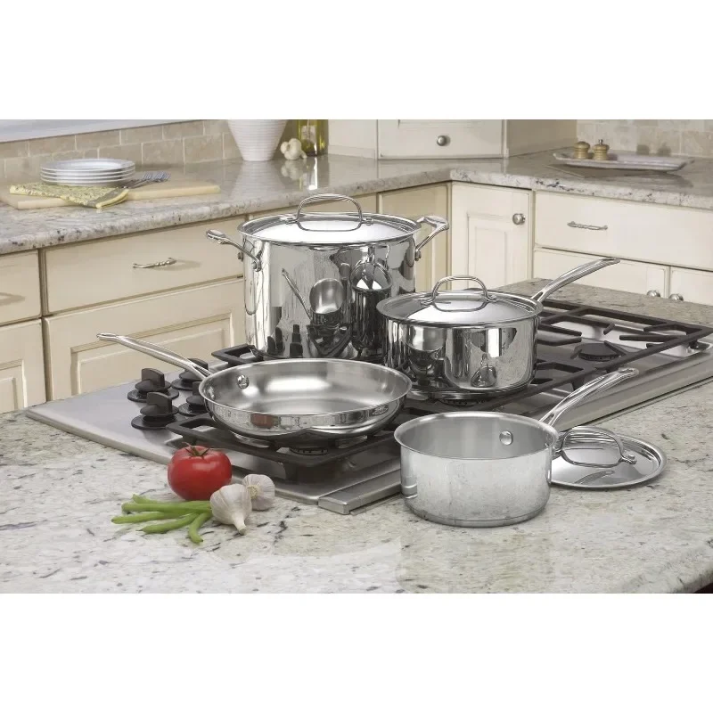 D3 Stainless 7 Piece Pots and Pans Cookware Set