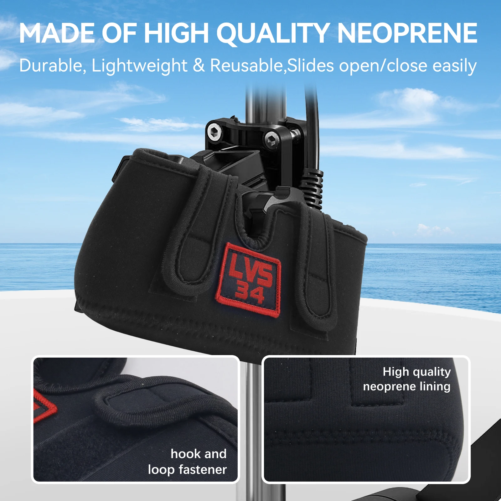 LVS34 Marine Garmin Transducer Cover Saltproof Shockproof HD Chloroprene Protector For Boat/Fish Finder Sonar
